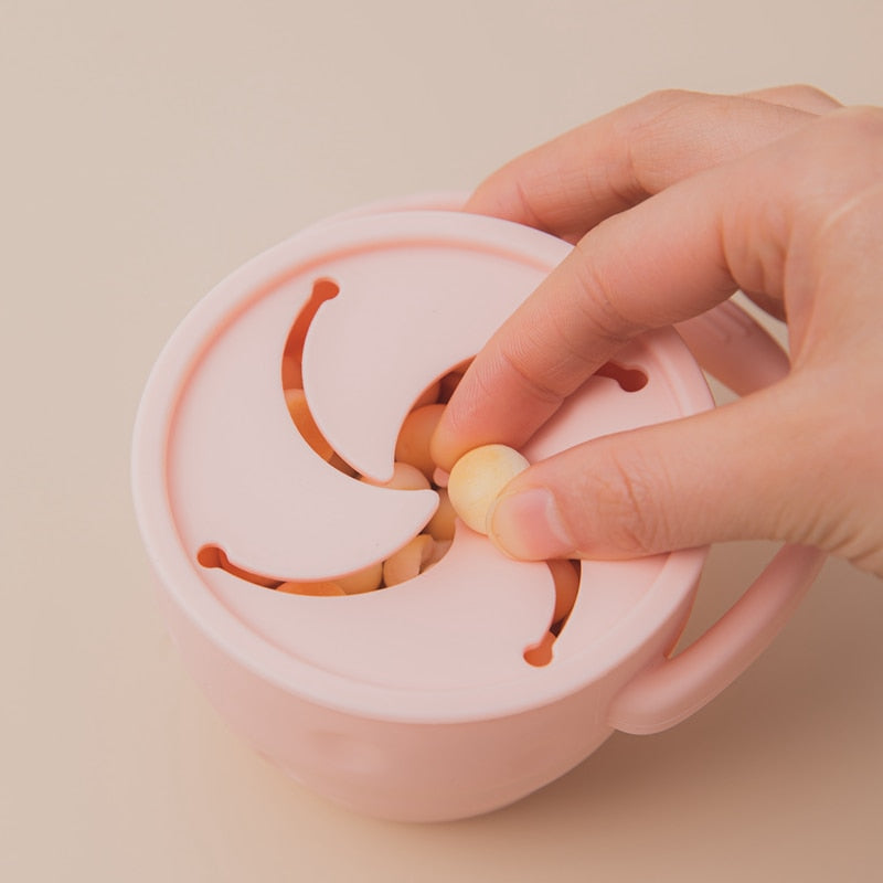Baby Feeding Cups Baby Spill-Proof Silicone Snack Cup Portable