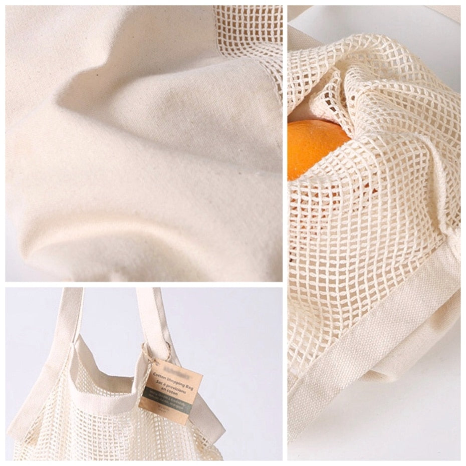 Reusable Produce Bags Cotton Mesh Grocery Bags Heavy Duty
