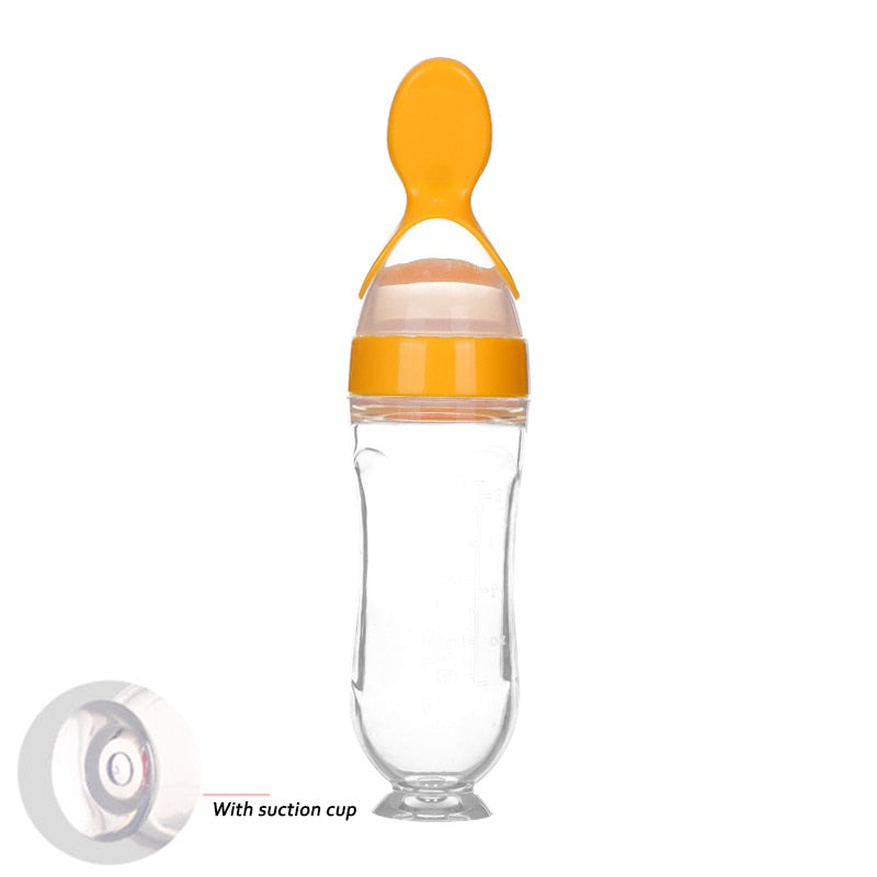 Safe Newborn Baby Feeding Bottle Toddler Silicone Squeeze